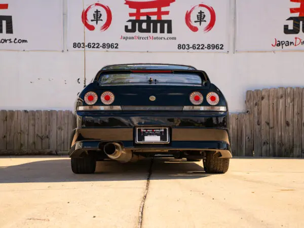 Black Nissan Skyline rear view