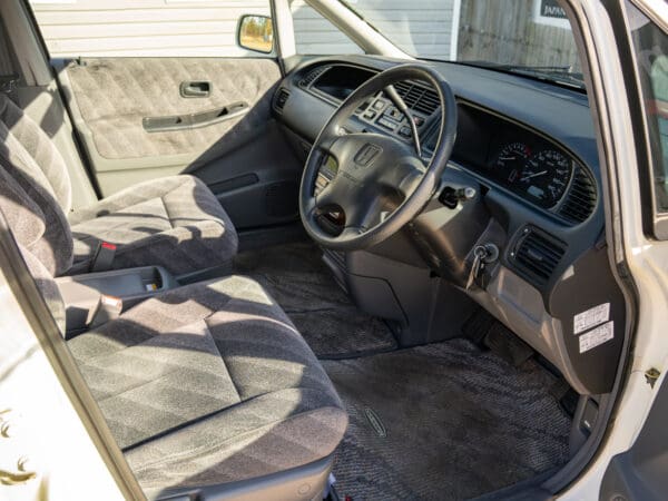 White Honda Odyssey interior view.