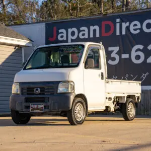 White Honda Acty mini truck for sale.