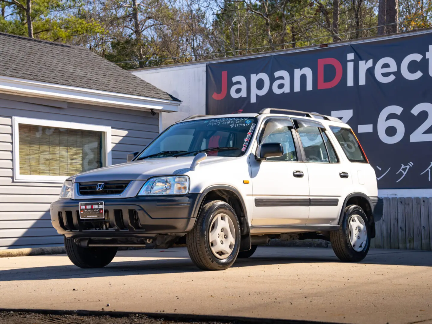 Silver Honda CR-V, Japan Direct.